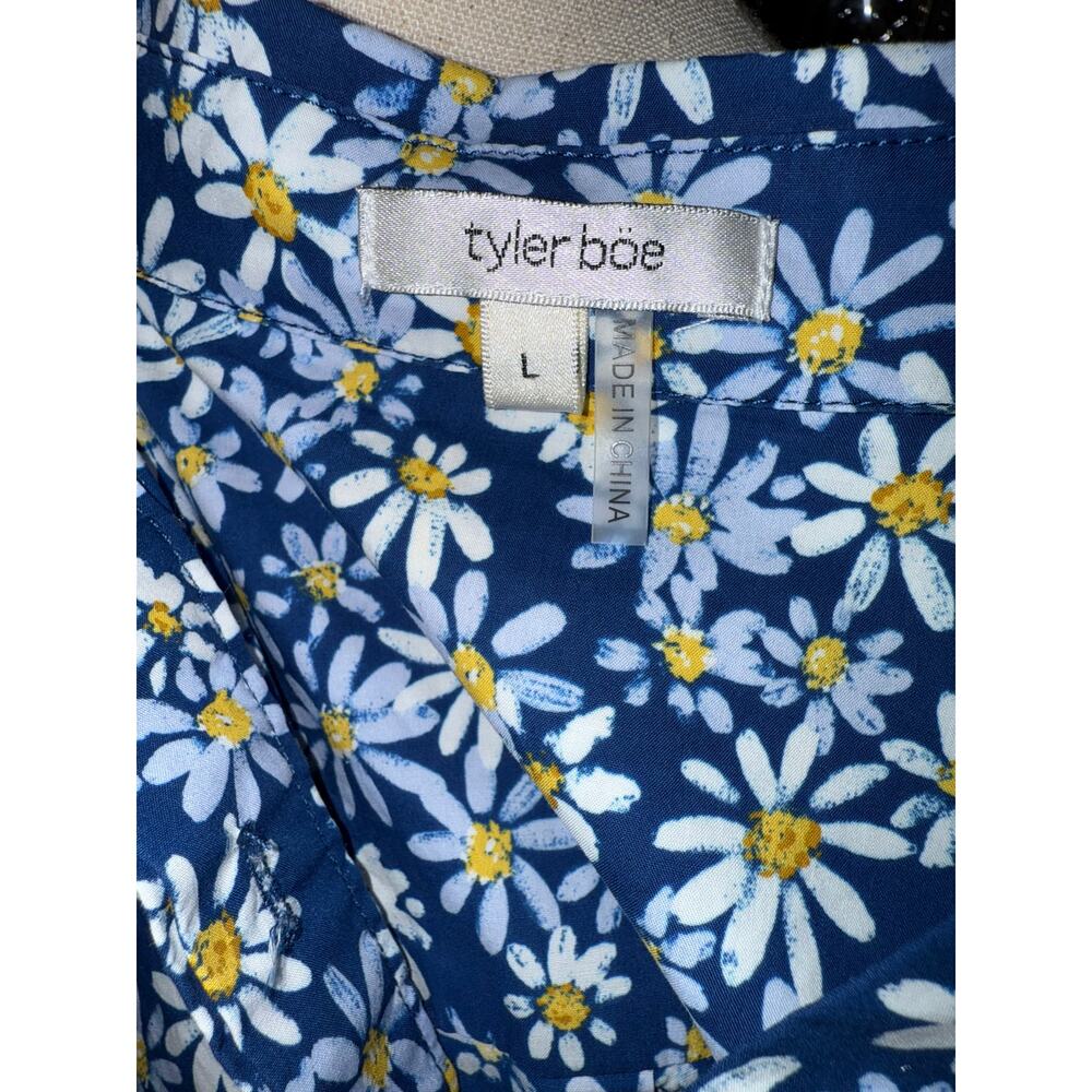 Tyler Boe Daisy Print Long Sleeve Popover Top - size Large - OC - Picture 5 of 9
